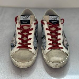 Golden Goose Superstar Snake Print, Size 37